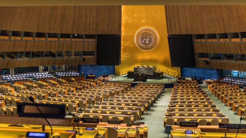 Vista da Assembleia Geral da ONU, onde Lula falará na abertura de reunião nesta terça-feira.