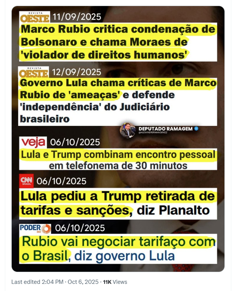 Continuação da postagem de Alexandre Ramagem no X.