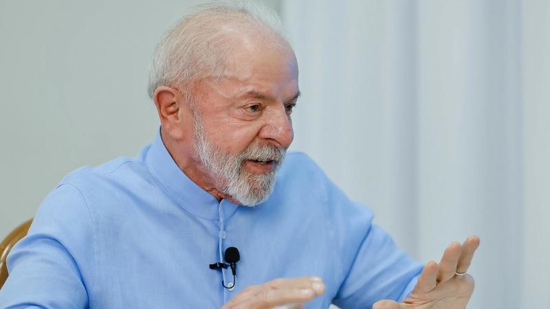 Presidente da República, Luiz Inácio Lula da Silva, durante entrevista para o JMTV, da TV Mirante.