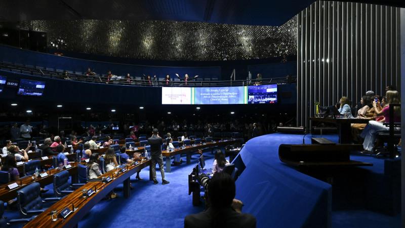 Na imagem, o Plenário do Senado.