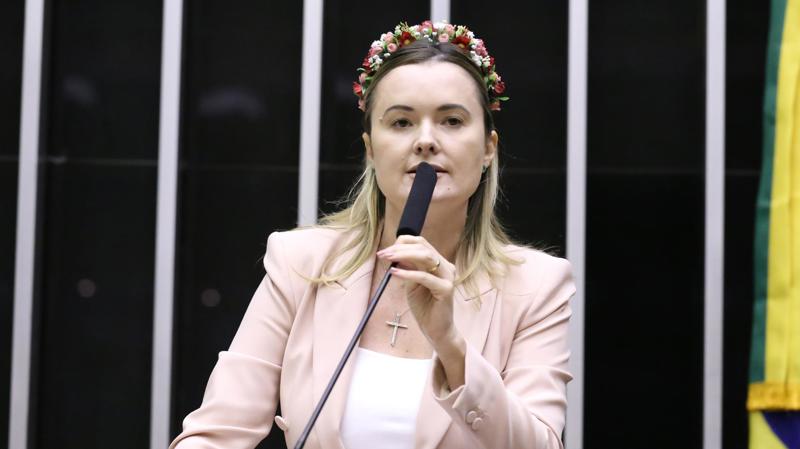 Deputada Júlia Zanatta, a autora do projeto. Deputada Júlia Zanatta, a autora do projeto.