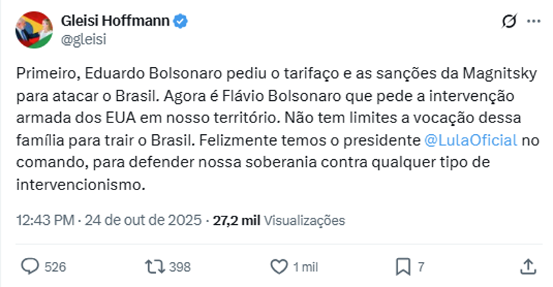 Ministra criticou postura dos irmãos. Ministra criticou postura dos irmãos.