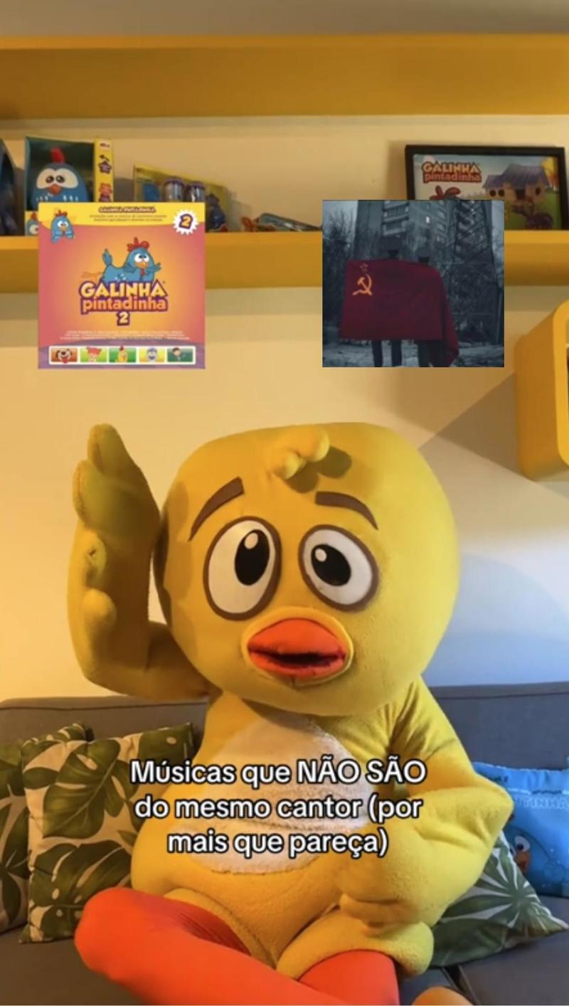 Captura de tela do vídeo publicado pelo perfil oficial da Galinha Pintadinha. 