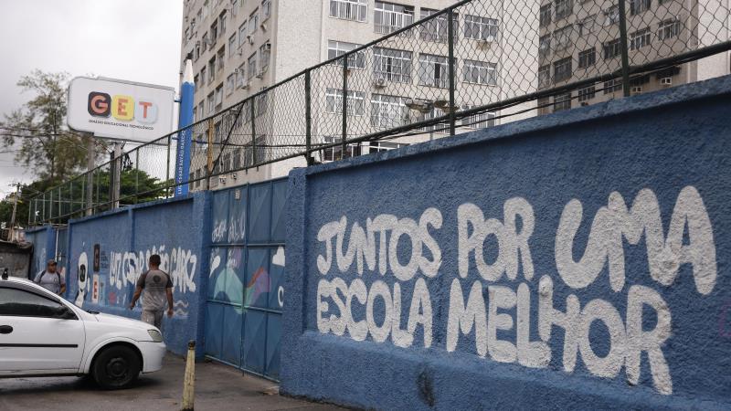 Escola pública na Vila Cruzeiro, no Rio de Janeiro.