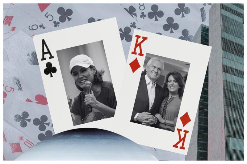 Michelle Bolsonaro é favorita na disputa ao Senado; Ronaldo Caiada, que tenta concorrer à Presidência, pretende lançar a esposa, Gracinha, em sua primeira eleição. 