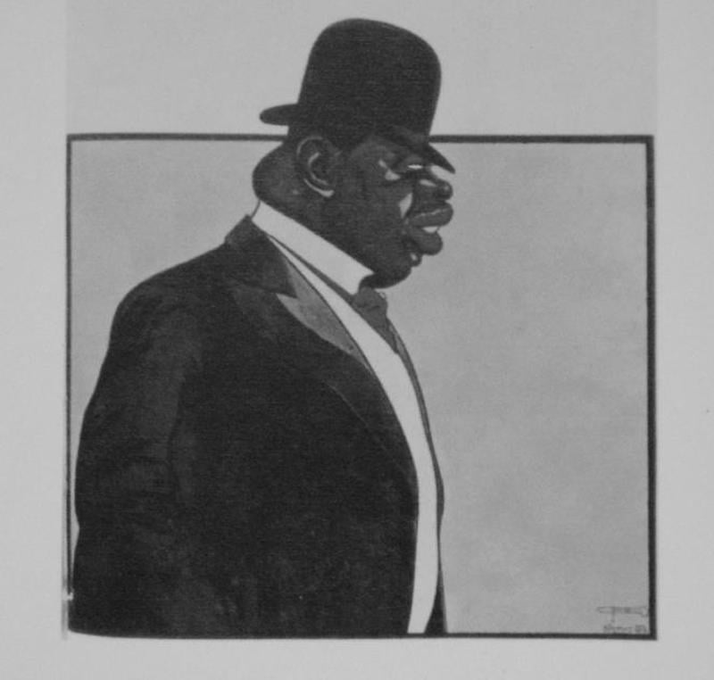 Charge de Monteiro Lopes feita por J. Carlos, Careta, de 29 de maio de 1909.