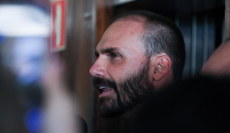 Eduardo Bolsonaro se mudou para os Estados Unidos em fevereiro.