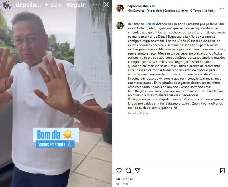 Publicação de Antônia Lúcia. 