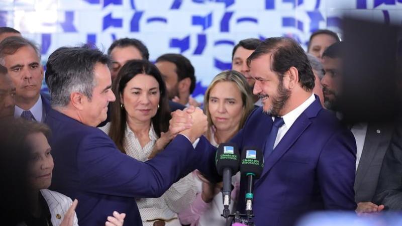 Ciro Nogueira e Antônio de Rueda celebram a criação da superfederação União Progressista.