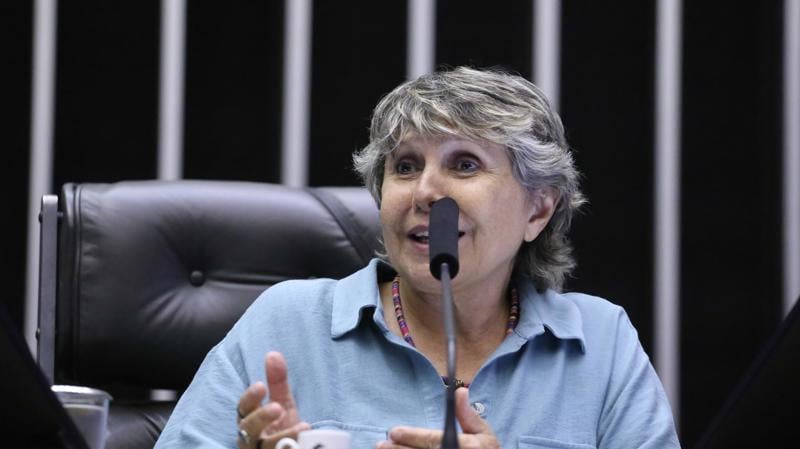 Deputada Erika Kokay durante a homenagem ao Dia Mundial de Luta Contra a AIDS. 