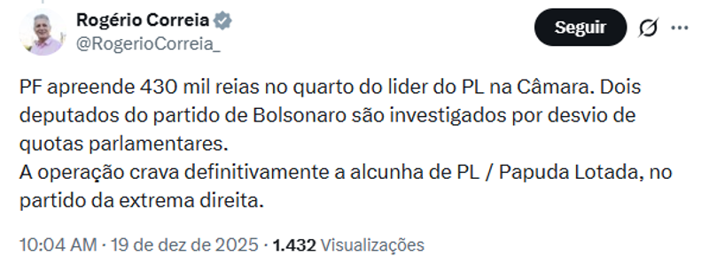 Parlamentar chamou PL de 