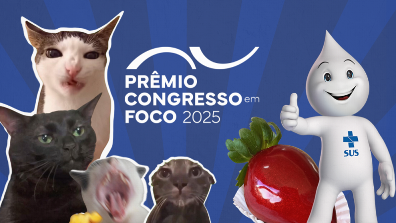 Memes, gatos e Zé Gotinha marcaram a campanha do Prêmio Congresso em Foco 2025.