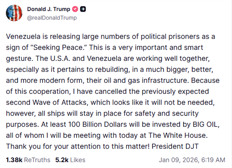 Trump anunciou suspensão de nova ofensiva. 
