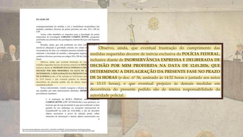 Trecho da decisão do ministro Dias Toffoli.