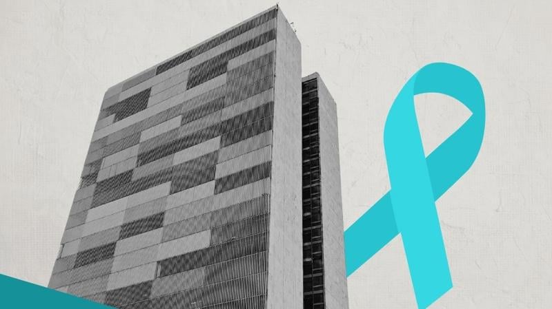 Síndrome é representada pelo laço verde água.