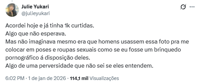 Jornalista se pronunciou na rede social após ver o alcance das montagens. 