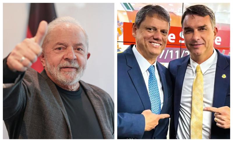 Pesquisa indica disputa acirrada em eventual segundo turno entre Lula e Tarcísio ou Flávio.