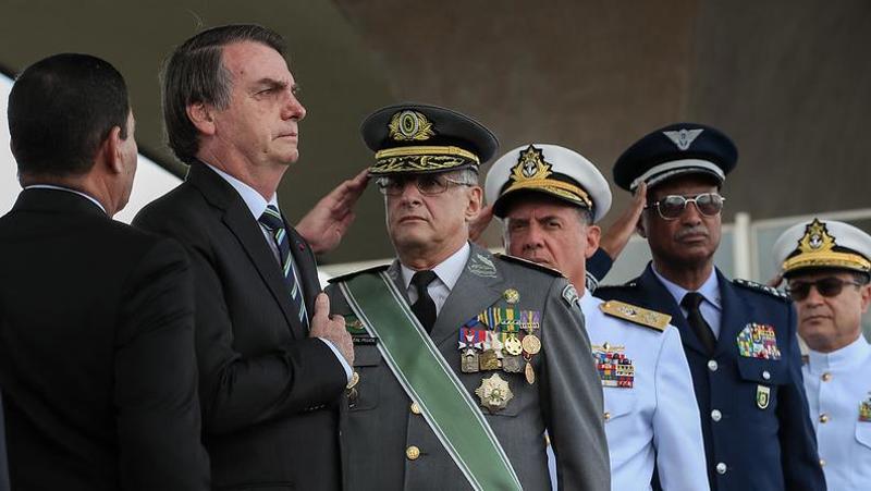 Bolsonaro durante comemoração do Dia do Exército em 2019, seu primeiro ano de governo.