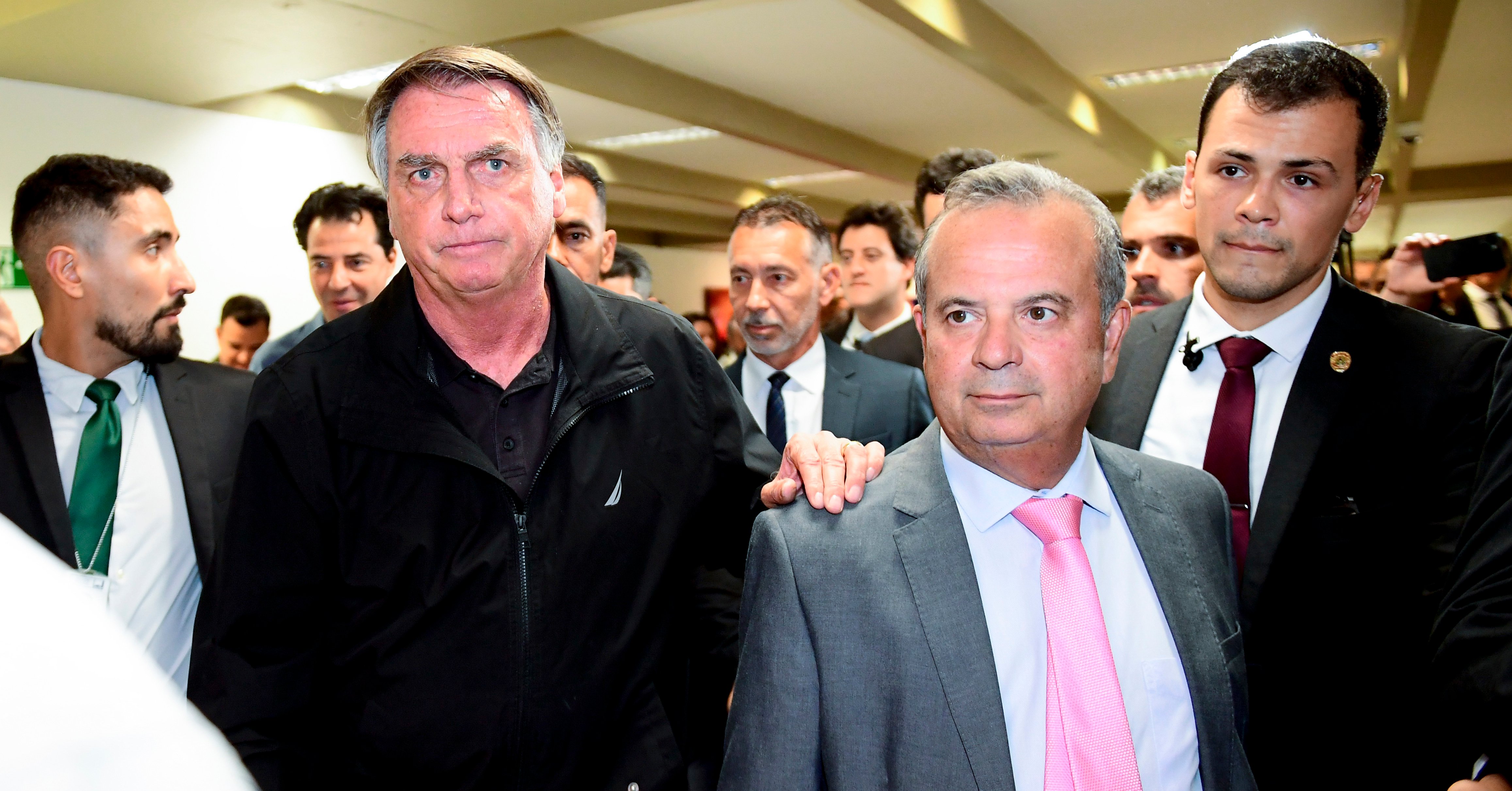 Ex-presidente Jair Bolsonaro e o senador Rogério Marinho (PL-RN)