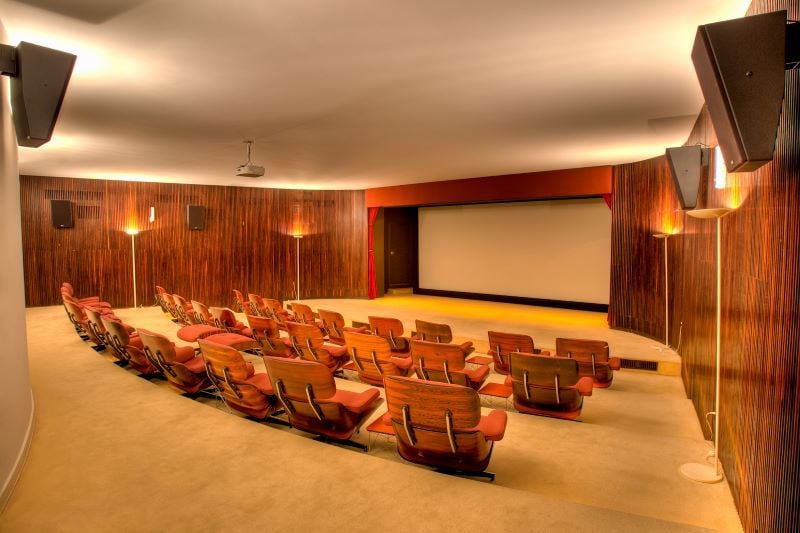 Sala de cinema no Palácio da Alvorada