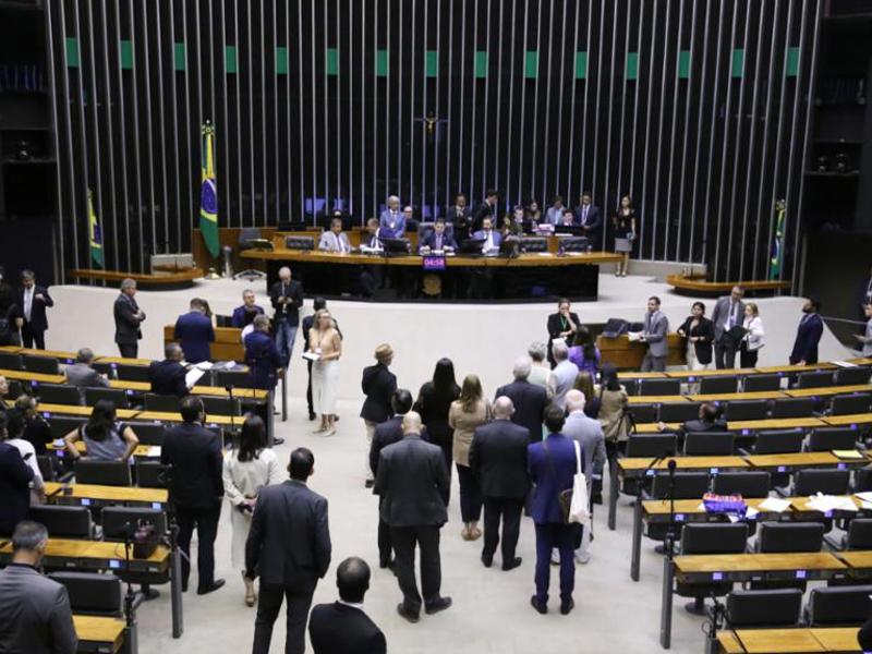 Plenário da Câmara, onde deputados e senadores se reúnem em sessão conjunta para votação de propostas orçamentárias