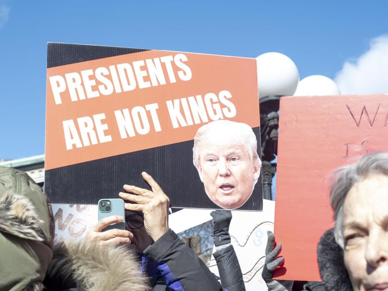 Manifestação no Dia do Presidente, em 18 de fevereiro, em Nova York. 