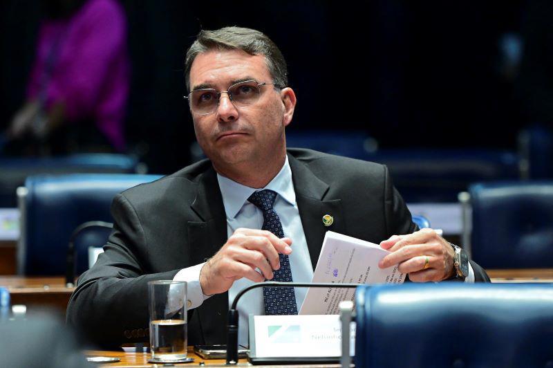 O senador Flavio Bolsonaro (PL-RJ), presidente da Comissão de Segurança Pública do Senado