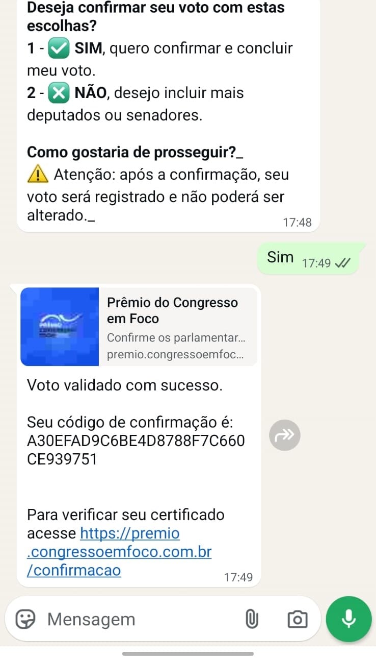 Prêmio Congresso em Foco.