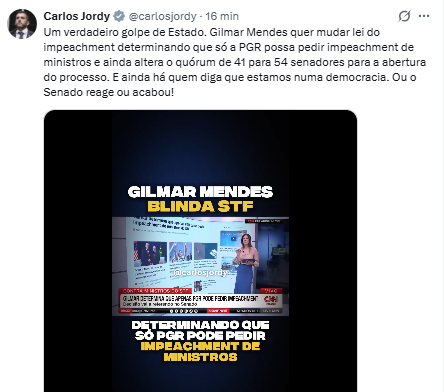 Carlos Jordy chamou liminar de 